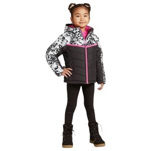 Rothschild Black w/Pink ski jacket Small (7-8) EUC So Cute!